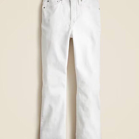 J. Crew White Straight Leg Jeans Elegant Crisp Design - Picture 2 of 6